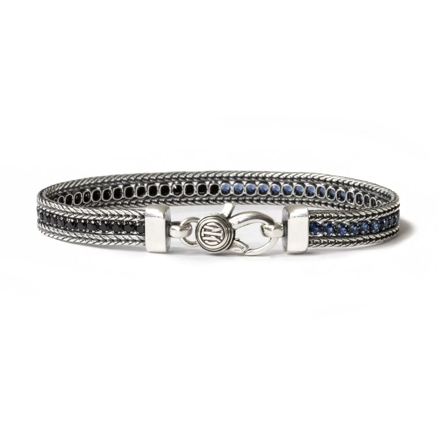 Inter IM X NOVE25 BRACCIALE IN ARGENTO CON BRILLANTI NERAZZURRI^ Gioielli