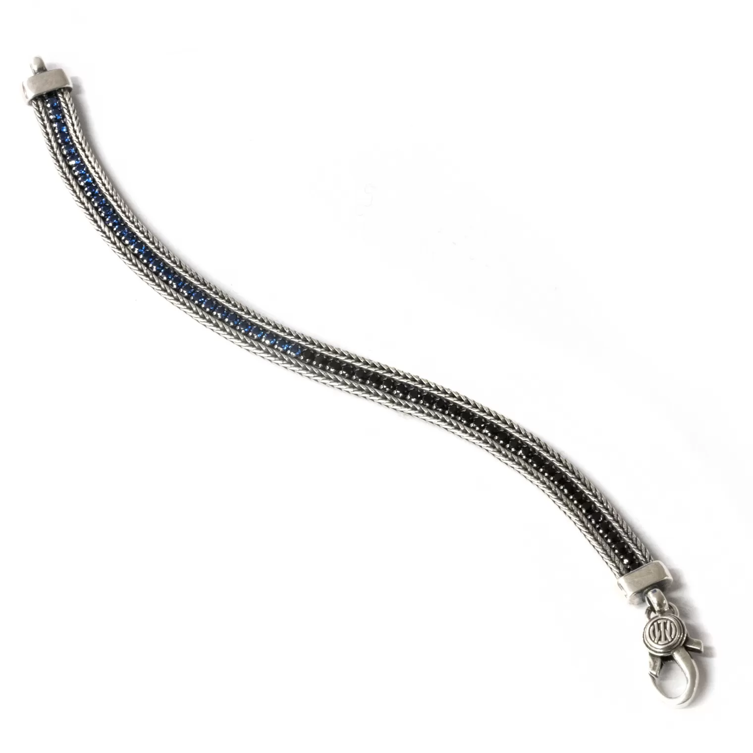 Inter IM X NOVE25 BRACCIALE IN ARGENTO CON BRILLANTI NERAZZURRI^ Gioielli