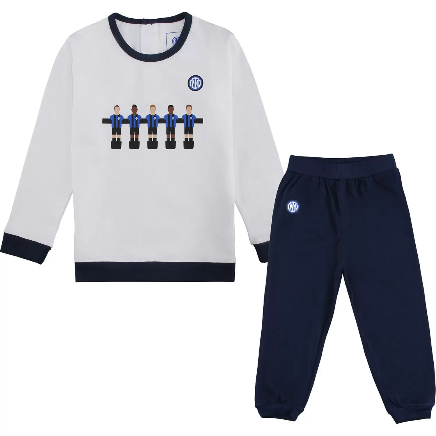 Inter IM SET MAGLIETTA A MANICHE LUNGHE E PANTALONI CALCIO BALILLA^ Body E Tutine